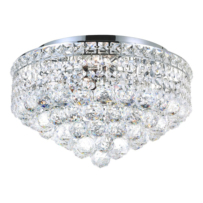 CWI Lighting Luminous 5 Light Flush Mount, Chrome