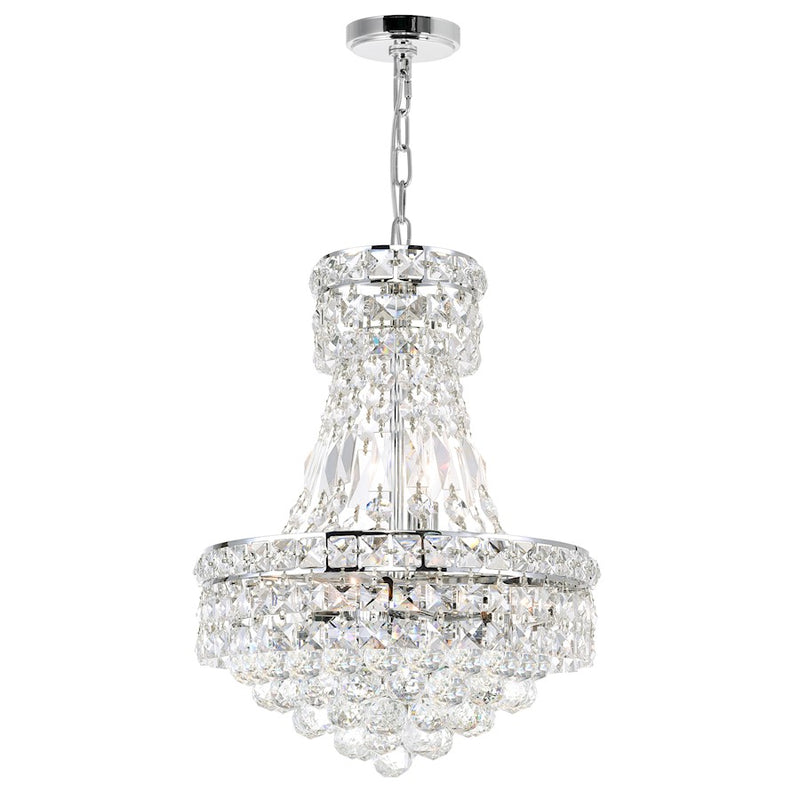 CWI Lighting Luminous 4 Light Mini Chandelier, Chrome