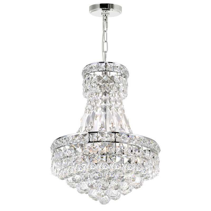 CWI Lighting Luminous 4 Light Mini Chandelier, Chrome