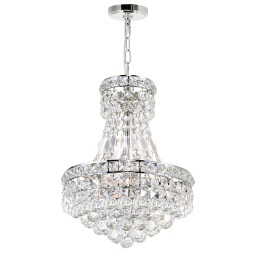 CWI Lighting Luminous 4 Light Mini Chandelier, Chrome