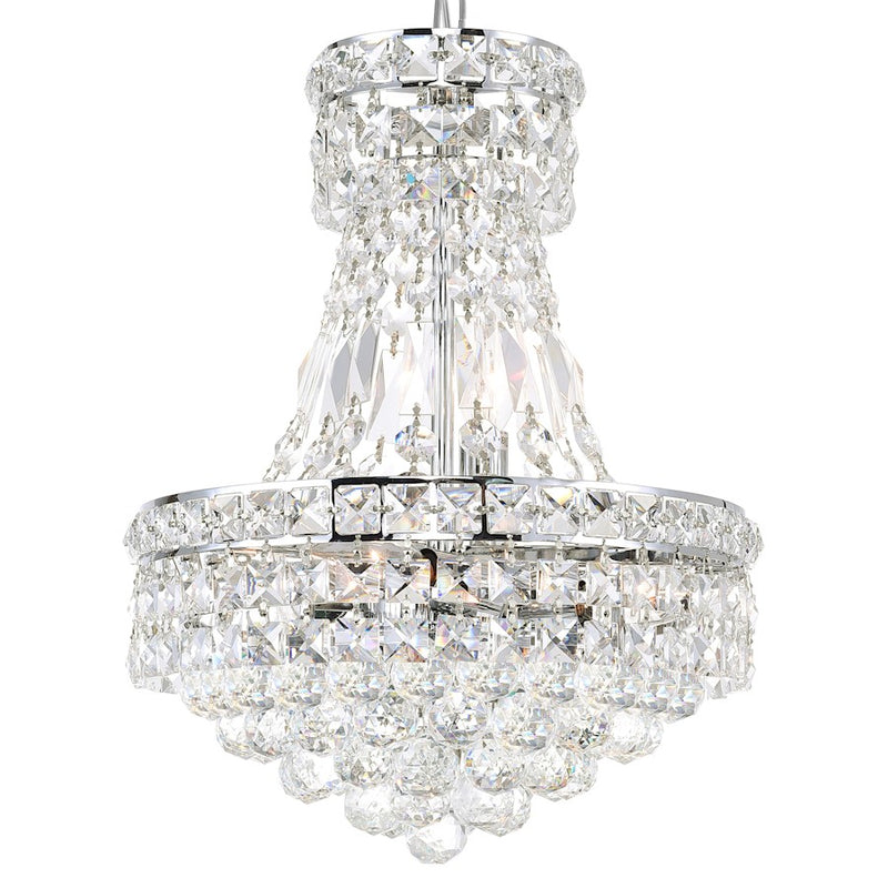 CWI Lighting Luminous 4 Light Mini Chandelier, Chrome
