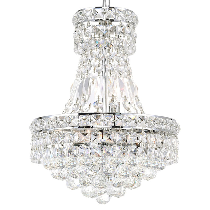 CWI Lighting Luminous 4 Light Mini Chandelier, Chrome
