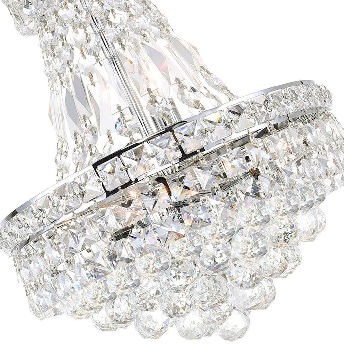 CWI Lighting Luminous 4 Light Mini Chandelier, Chrome