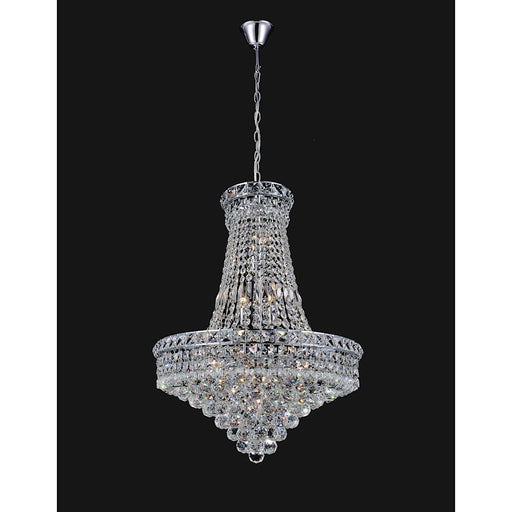 CWI Lighting Luminous 14 Light Down Chandelier, Chrome - 8002P22C