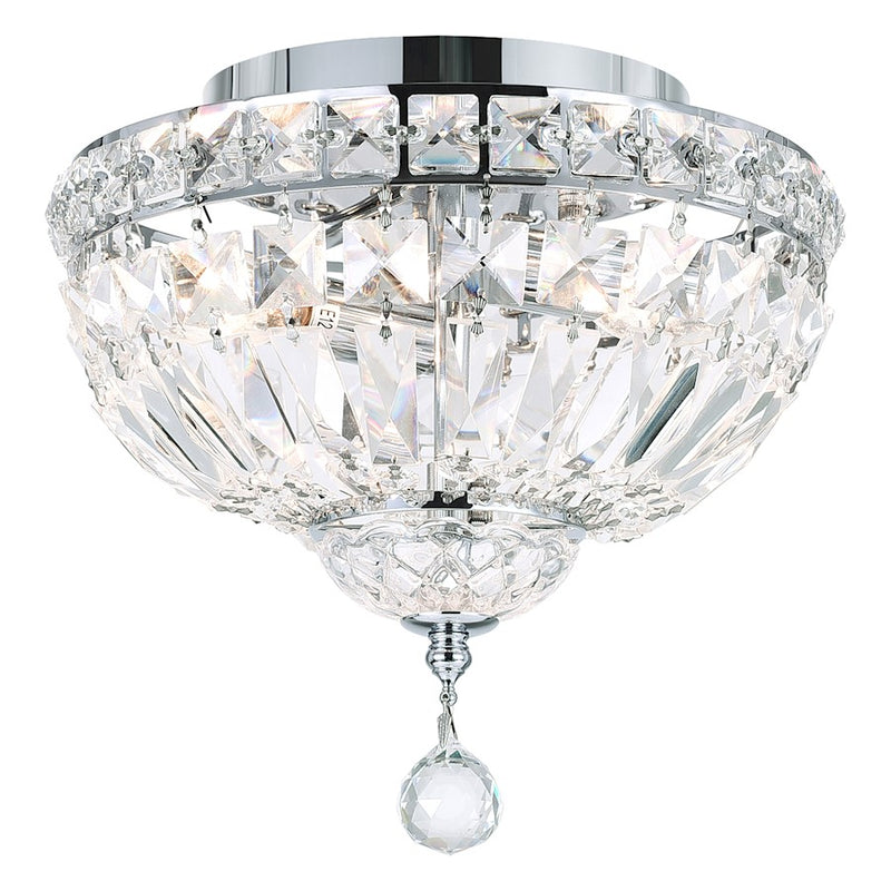 CWI Lighting Stefania 2 Light 10" Bowl Flush Mount, Chrome