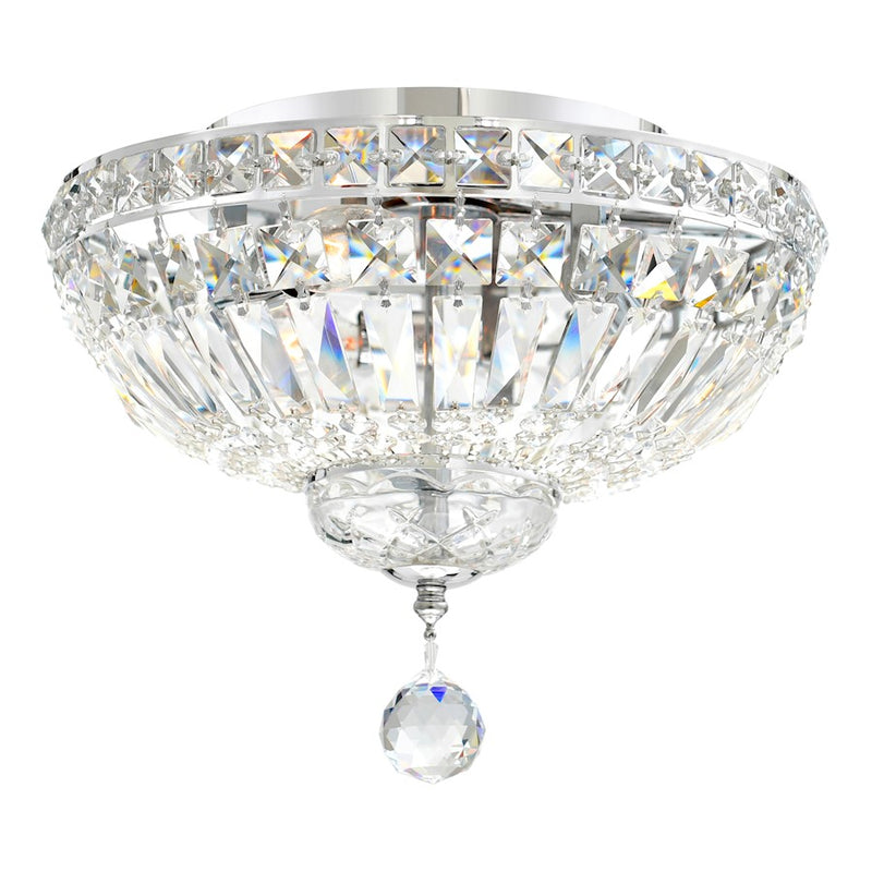 CWI Lighting Stefania 3 Light Bowl Flush Mount, Chrome