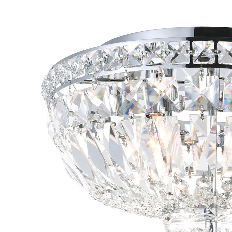 CWI Lighting Stefania 4 Light Bowl Flush Mount, Chrome