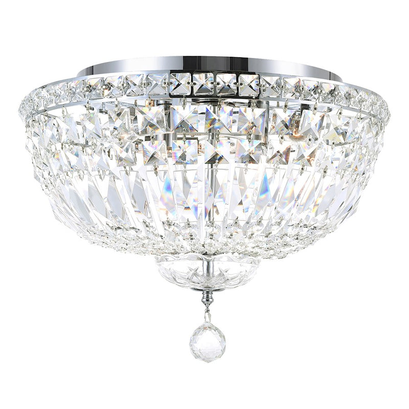 CWI Lighting Stefania 5 Light Bowl Flush Mount, Chrome