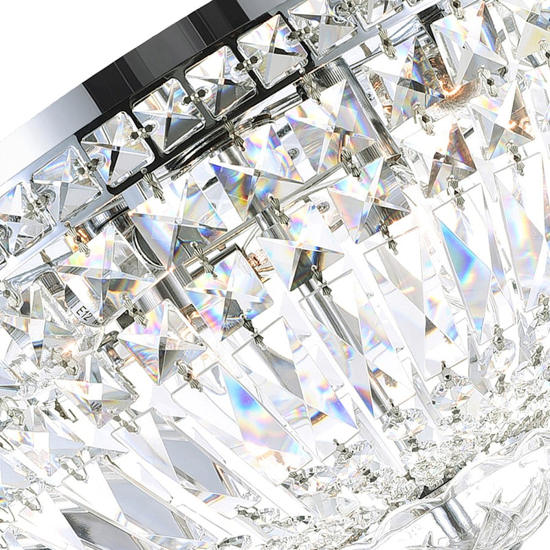 CWI Lighting Stefania 5 Light Bowl Flush Mount, Chrome