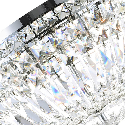 CWI Lighting Stefania 5 Light Bowl Flush Mount, Chrome