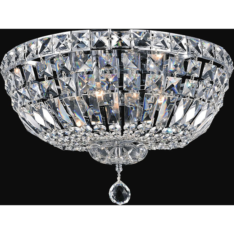 CWI Lighting Stefania 6 Light Bowl Flush Mount, Chrome