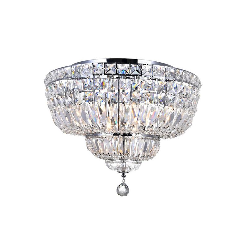 CWI Lighting Stefania 8 Light Bowl Flush Mount, Chrome