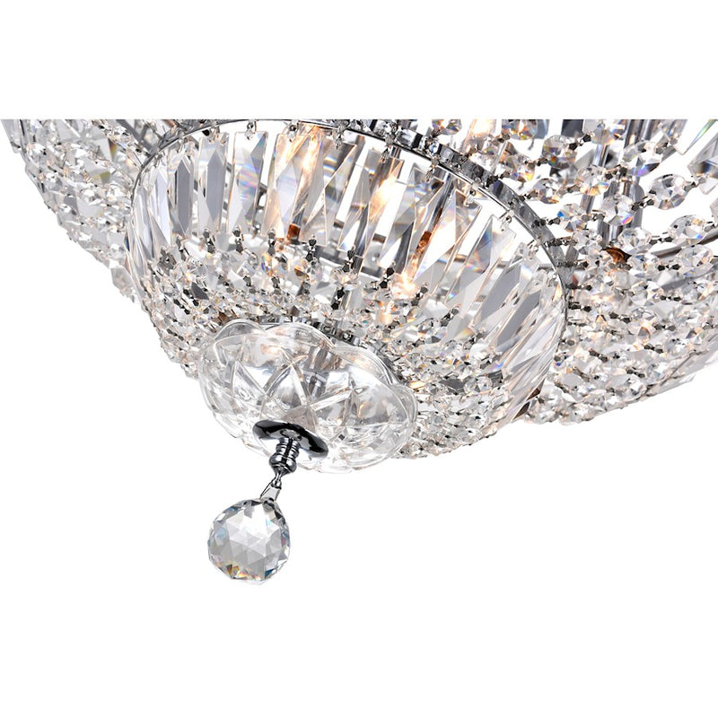 CWI Lighting Stefania 8 Light Bowl Flush Mount, Chrome