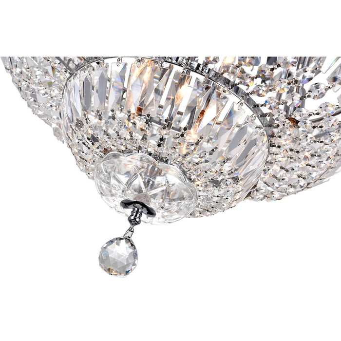 CWI Lighting Stefania 8 Light Bowl Flush Mount, Chrome