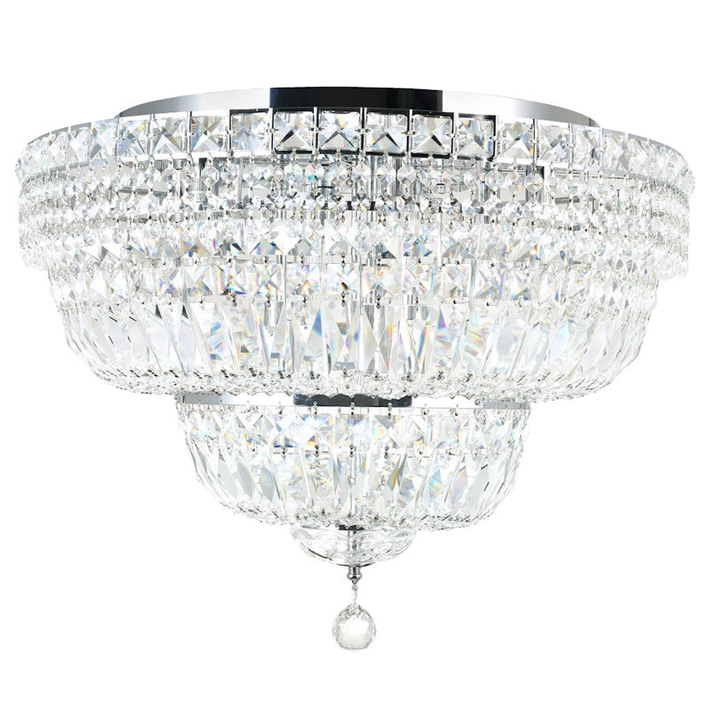 CWI Lighting Stefania 16 Light Bowl Flush Mount, Chrome