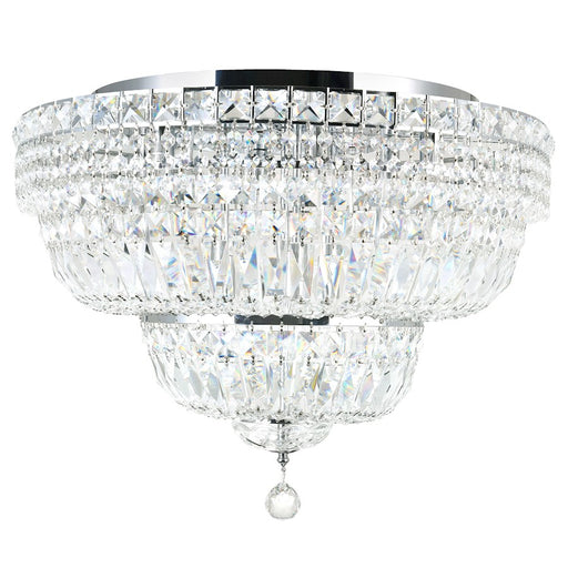 CWI Lighting Stefania 16 Light Bowl Flush Mount, Chrome - 8003C30C