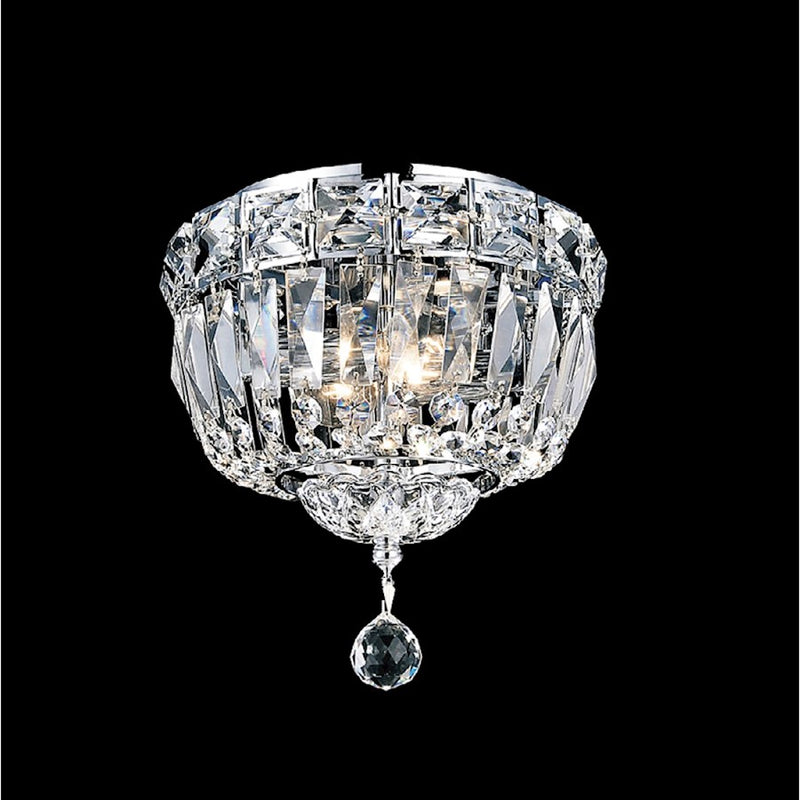 CWI Lighting Stefania 2 Light 8" Bowl Flush Mount, Chrome