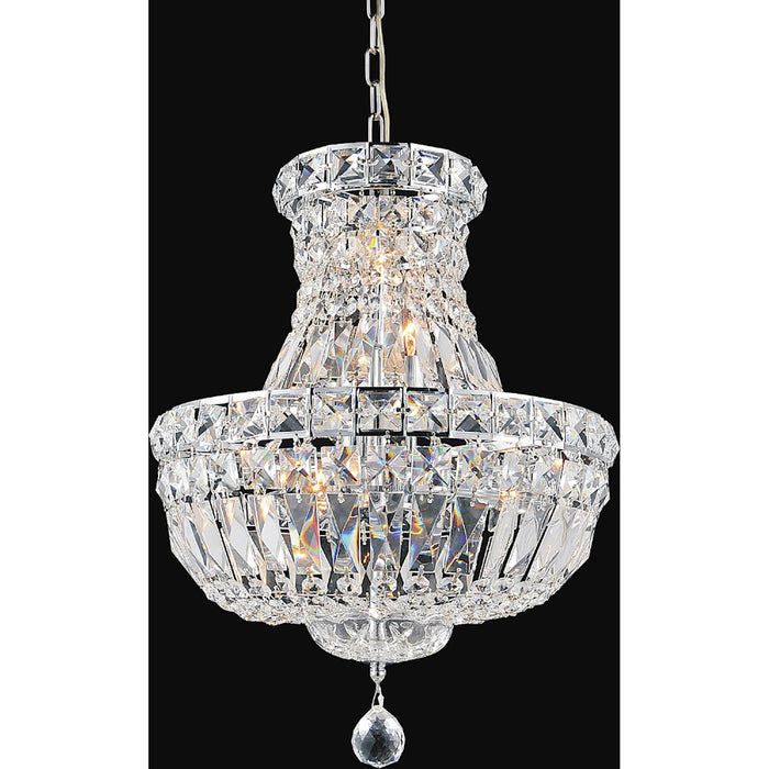 CWI Lighting Stefania 3 Light Mini Chandelier, Chrome