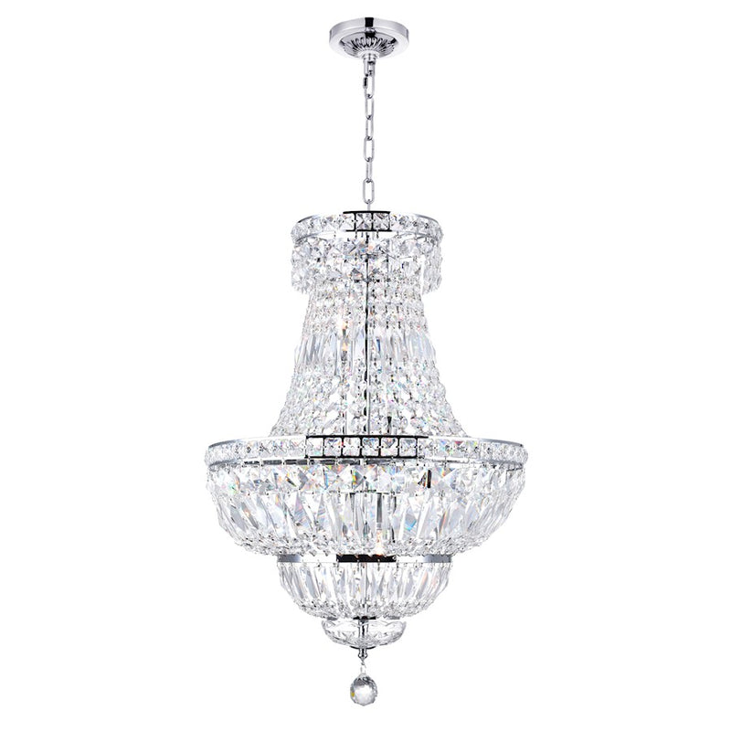 CWI Lighting Stefania 8 Light Down Chandelier, Chrome