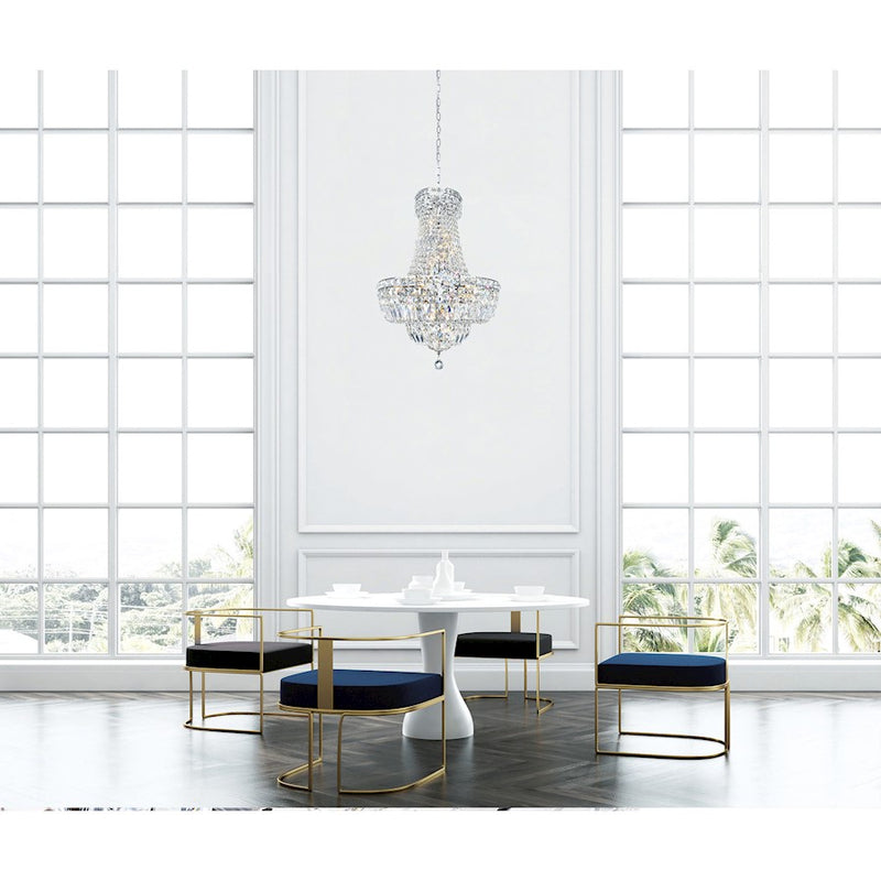CWI Lighting Stefania 8 Light Down Chandelier, Chrome