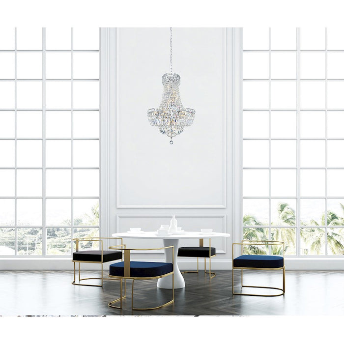 CWI Lighting Stefania 8 Light Down Chandelier, Chrome
