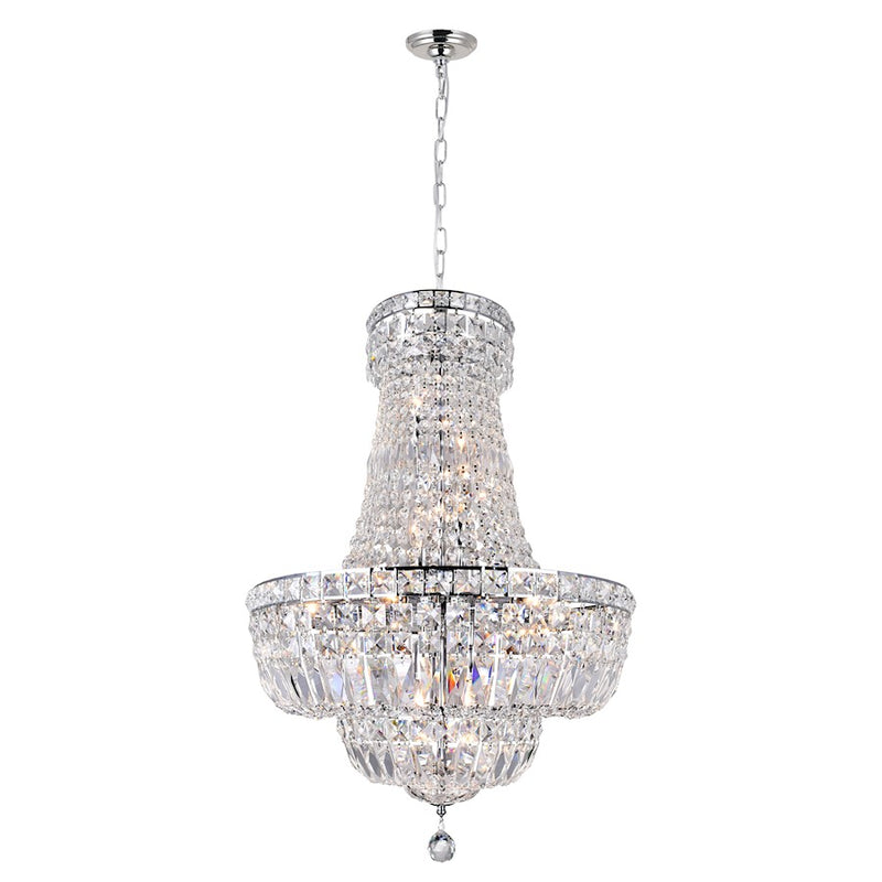 CWI Lighting Stefania 13 Light Down Chandelier, Chrome