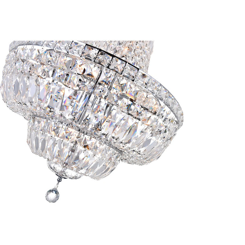 CWI Lighting Stefania 13 Light Down Chandelier, Chrome