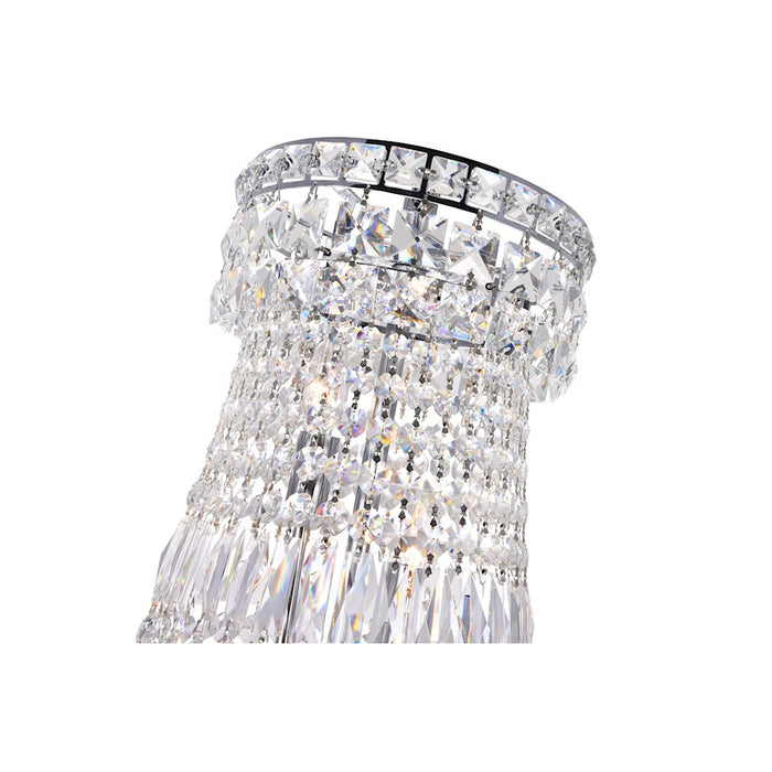 CWI Lighting Stefania 13 Light Down Chandelier, Chrome