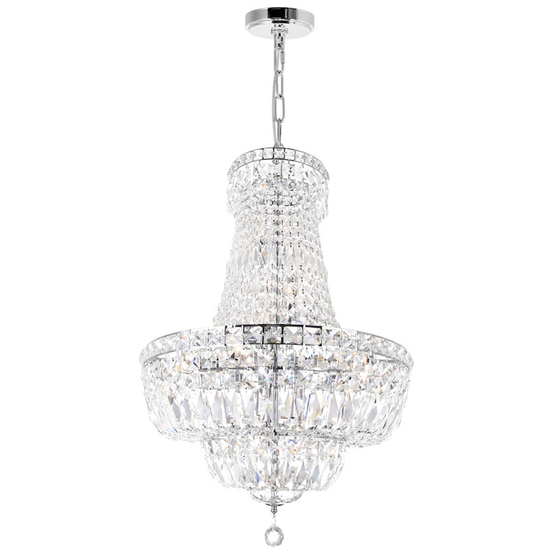CWI Lighting Stefania 20 Light Down Chandelier, Chrome