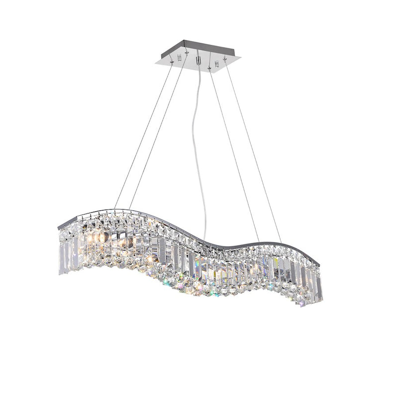 CWI Lighting Glamorous 5 Light Down Chandelier, Chrome