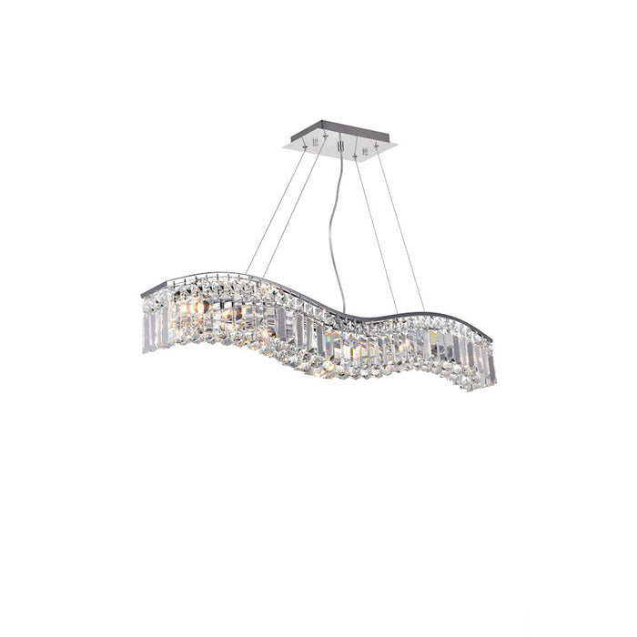 CWI Lighting Glamorous 36" 7 Light Down Chandelier, Chrome