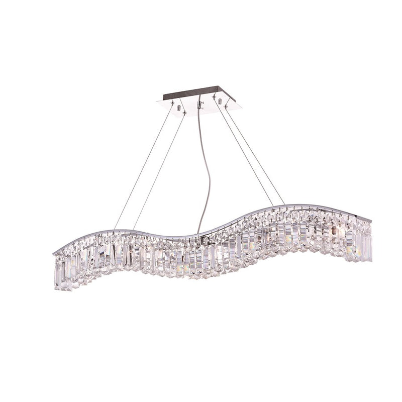 CWI Lighting Glamorous 44" 7 Light Down Chandelier, Chrome