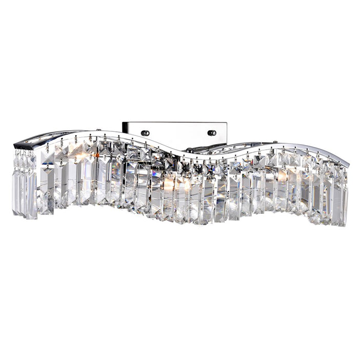 CWI Lighting Glamorous 25" 3 Light Vanity Light, Chrome - 8004W25C-A-Clear