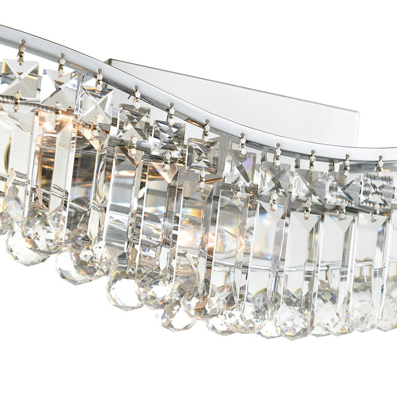 CWI Lighting Glamorous 30" 5 Light Vanity Light, Chrome