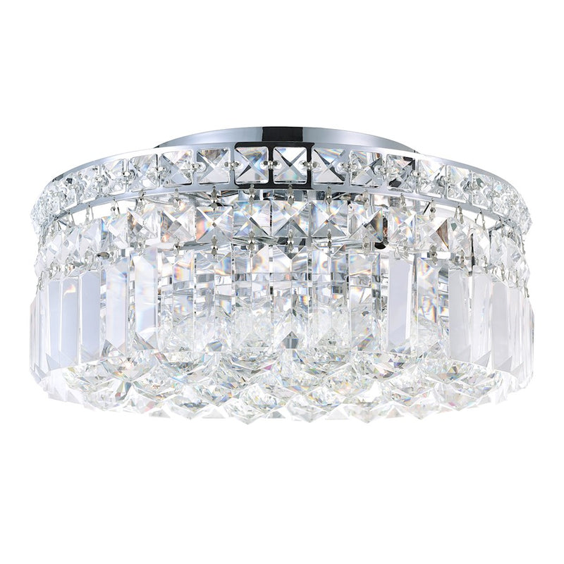 CWI Lighting Colosseum 4 Light 12" Flush Mount, Chrome