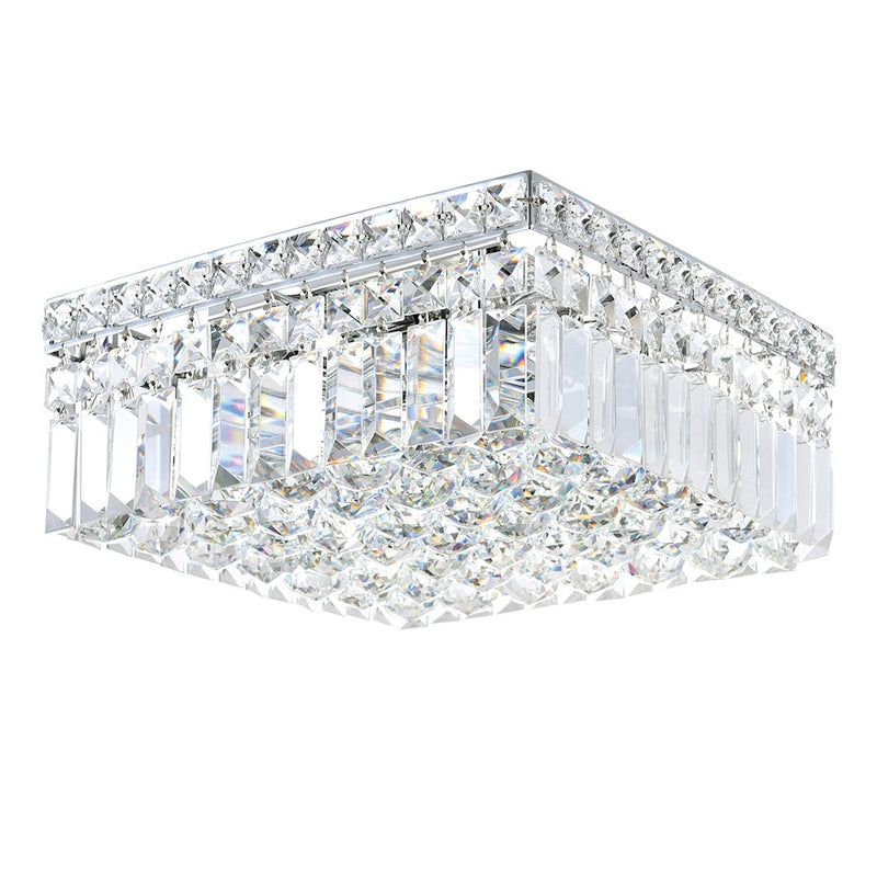 CWI Lighting Colosseum 4 Light Flush Mount, Chrome