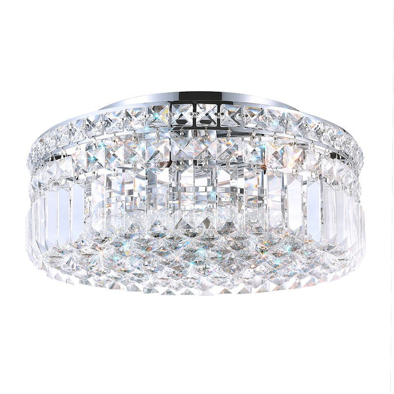 CWI Lighting Colosseum 4 Light 14" Flush Mount, Chrome