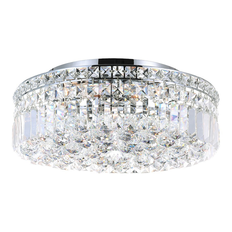 CWI Lighting Colosseum 5 Light 16" Flush Mount, Chrome