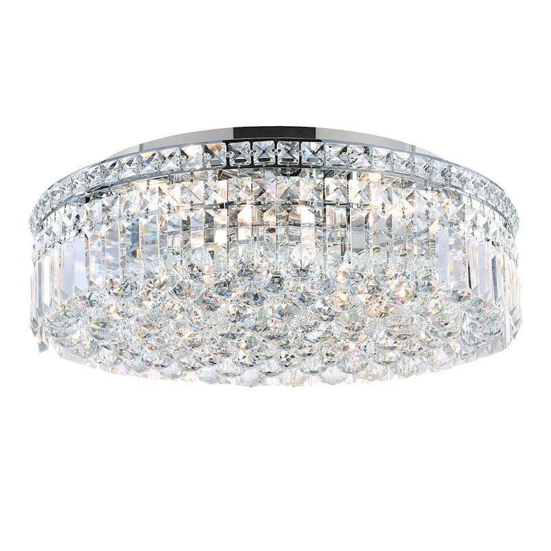 CWI Lighting Colosseum 8 Light Flush Mount, Chrome