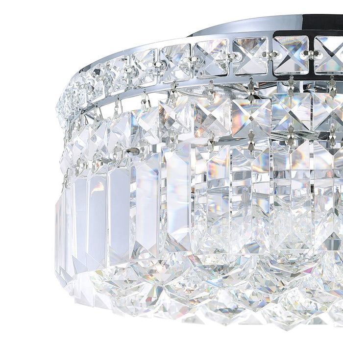 CWI Lighting Colosseum 8 Light Flush Mount, Chrome