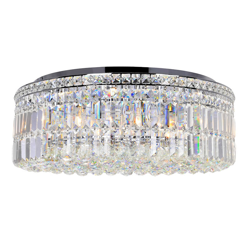 CWI Lighting Colosseum 10 Light Flush Mount, Chrome