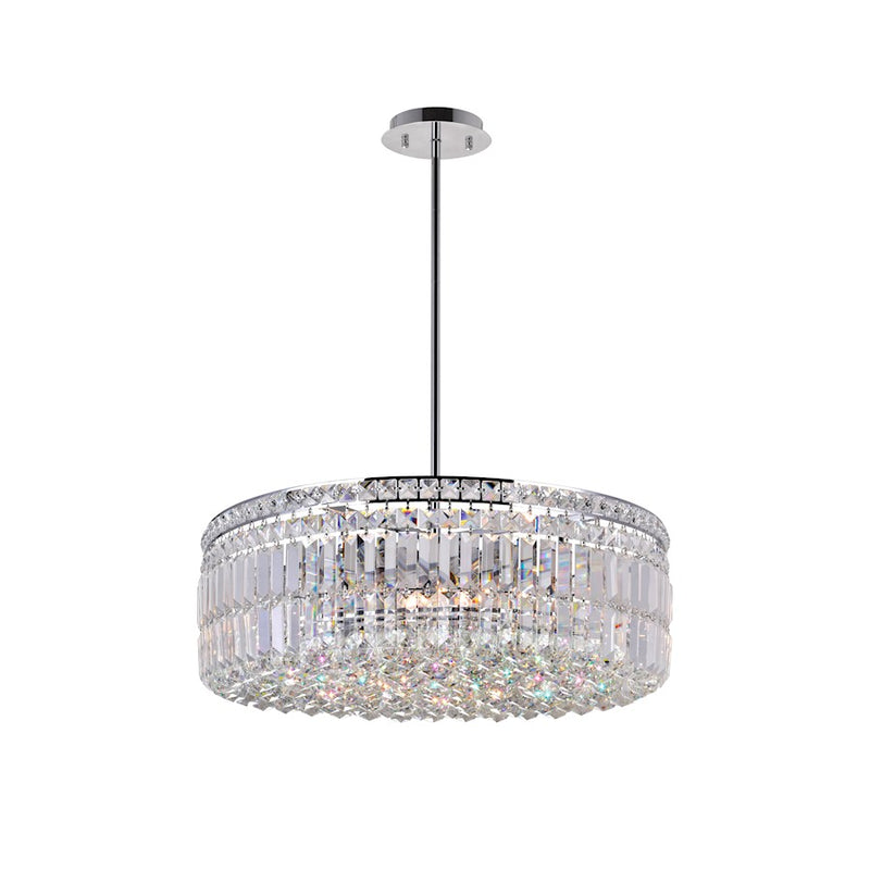 CWI Lighting Colosseum 10 Light 24" Down Chandelier, Chrome