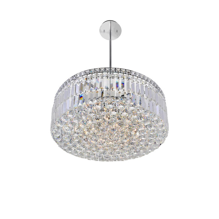 CWI Lighting Colosseum 10 Light 24" Down Chandelier, Chrome
