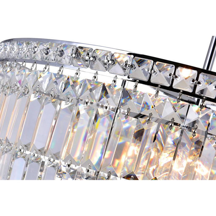CWI Lighting Colosseum 10 Light 24" Down Chandelier, Chrome