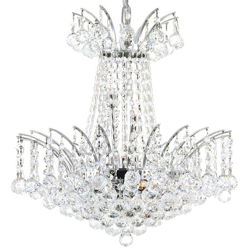 CWI Lighting Posh 11 Light 20" Down Chandelier, Chrome
