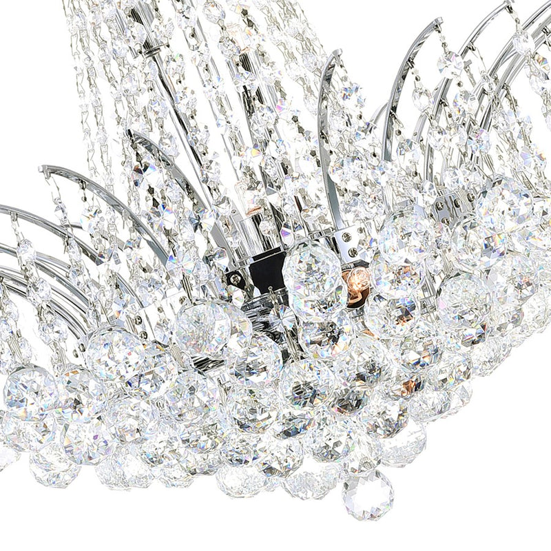 CWI Lighting Posh 11 Light 20" Down Chandelier, Chrome