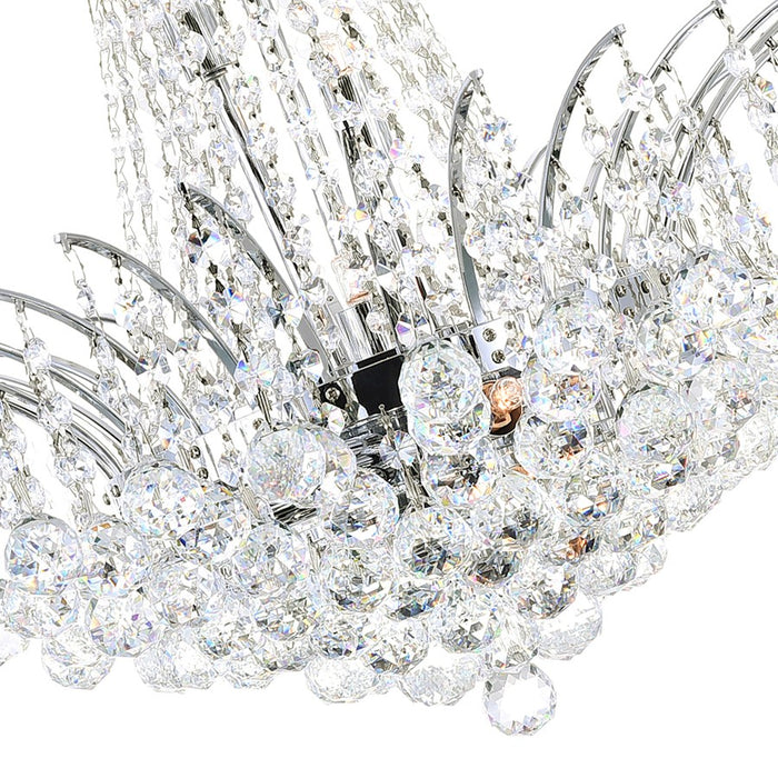 CWI Lighting Posh 11 Light 20" Down Chandelier, Chrome
