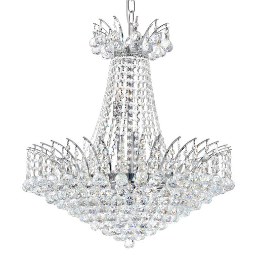 CWI Lighting Posh 11 Light 24" Down Chandelier, Chrome