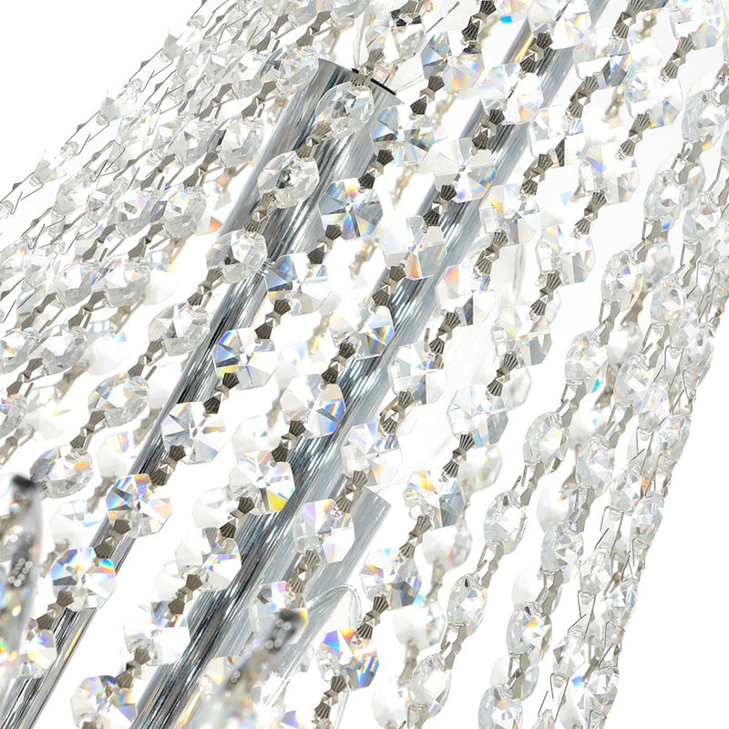 CWI Lighting Posh 11 Light 24" Down Chandelier, Chrome