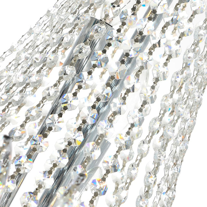 CWI Lighting Posh 11 Light 24" Down Chandelier, Chrome